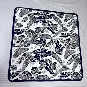 Baby be Mine blue and white blanket